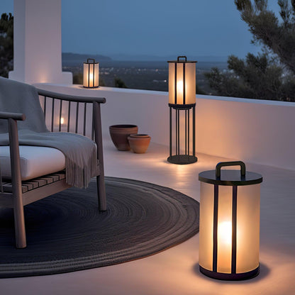 Round Pillar Acrylic Lantern Landscape light Outdoor Lamp