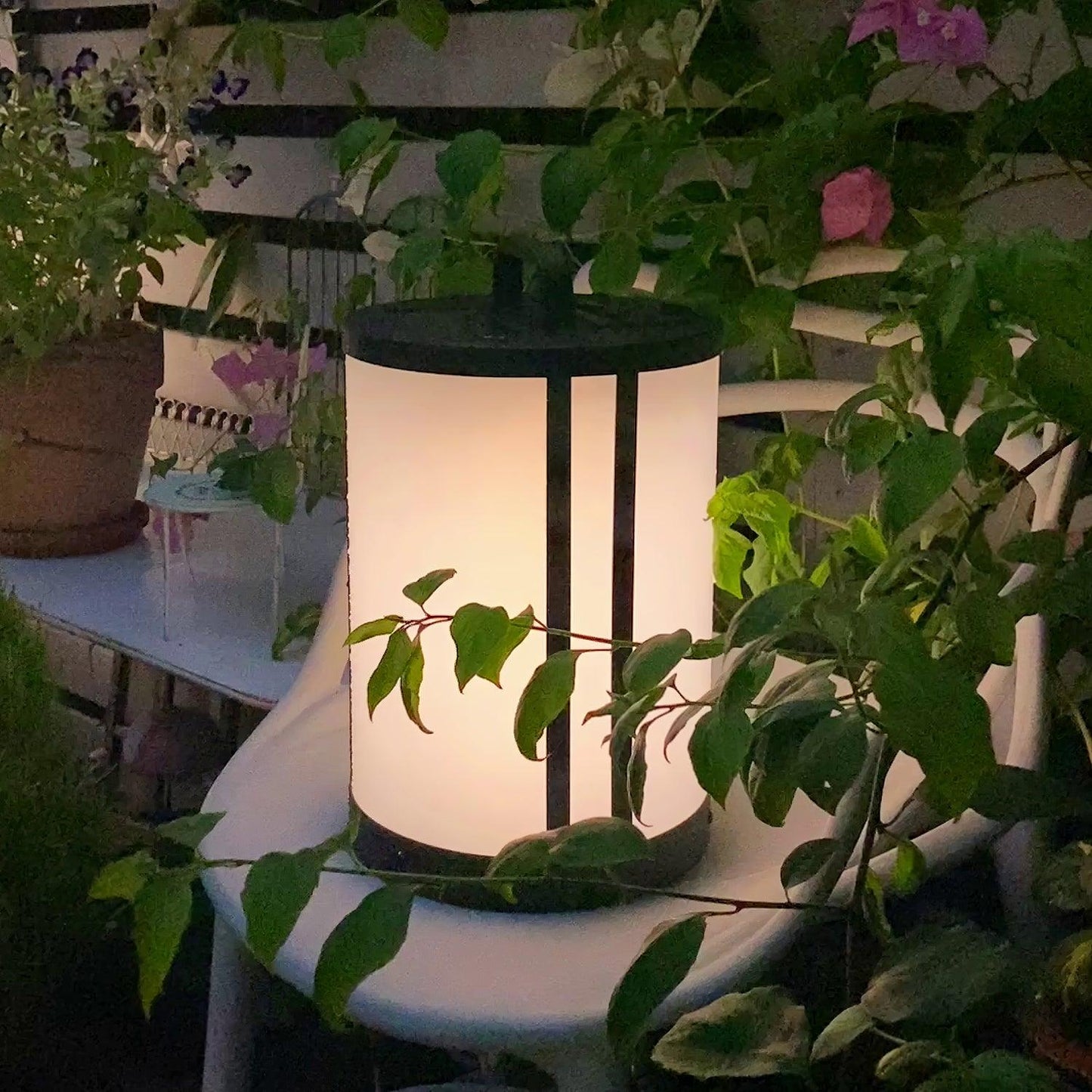Round Pillar Acrylic Lantern Landscape light Outdoor Lamp