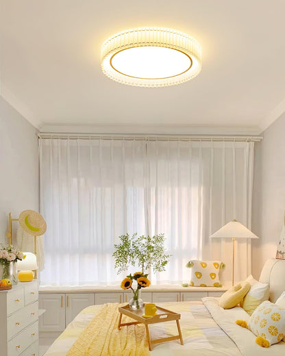 Round Pleated Overhead light Ceiling Lamp