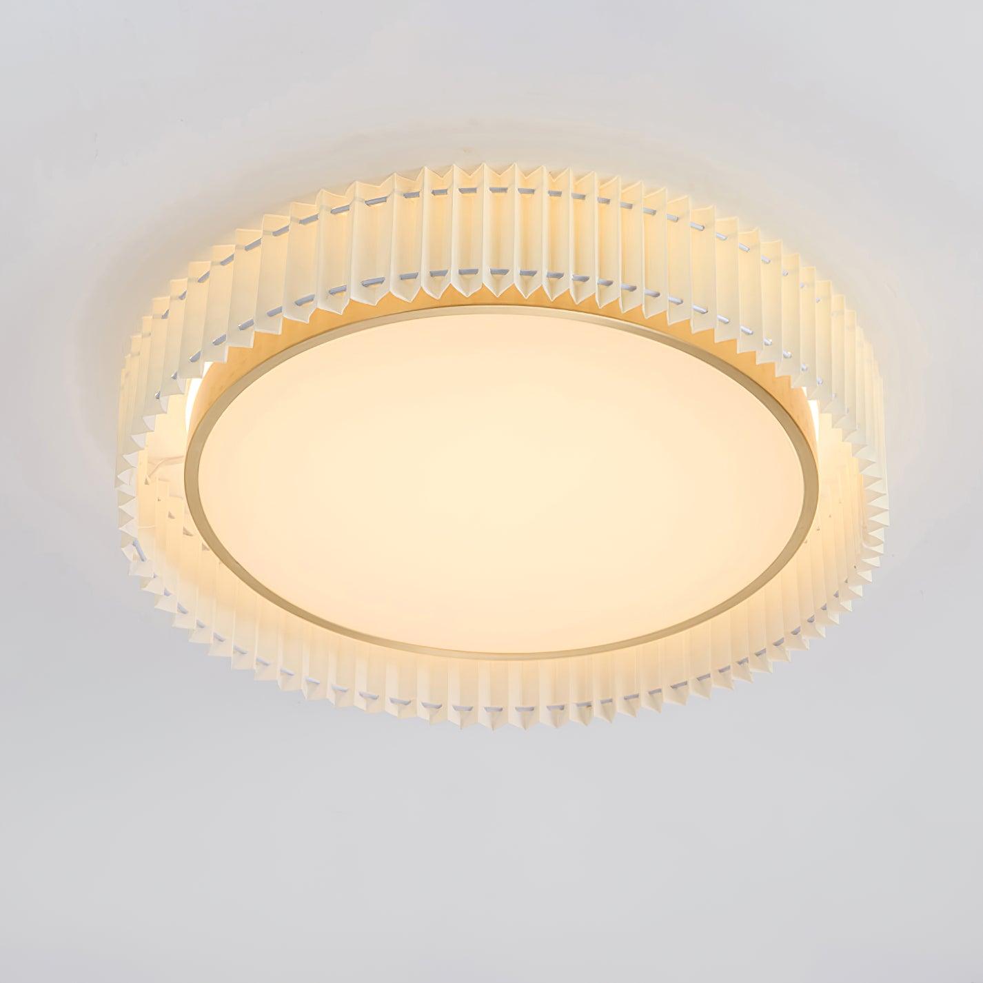 Round Pleated Overhead light Ceiling Lamp