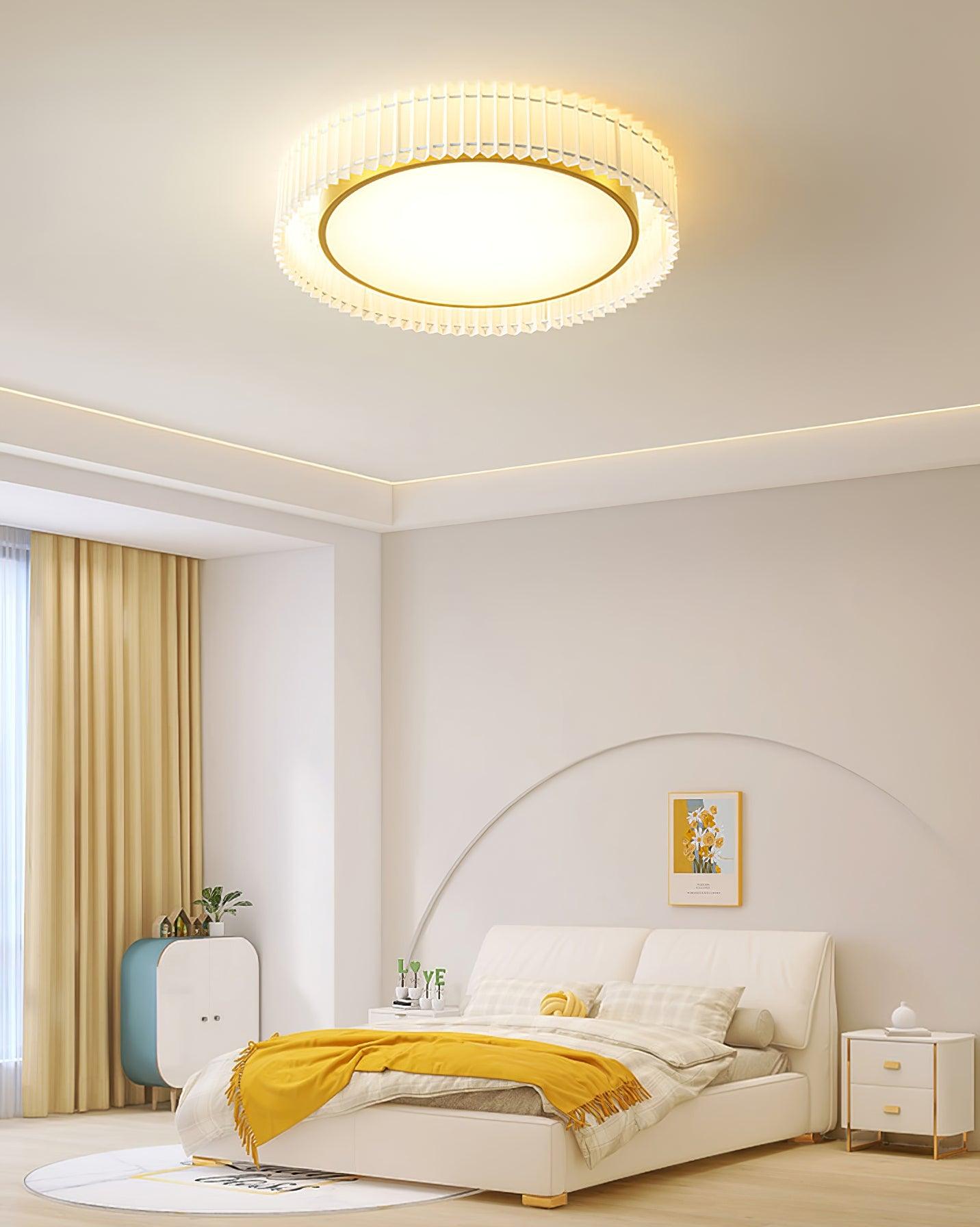 Round Pleated Overhead light Ceiling Lamp