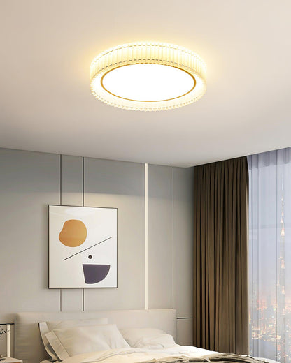 Round Pleated Overhead light Ceiling Lamp
