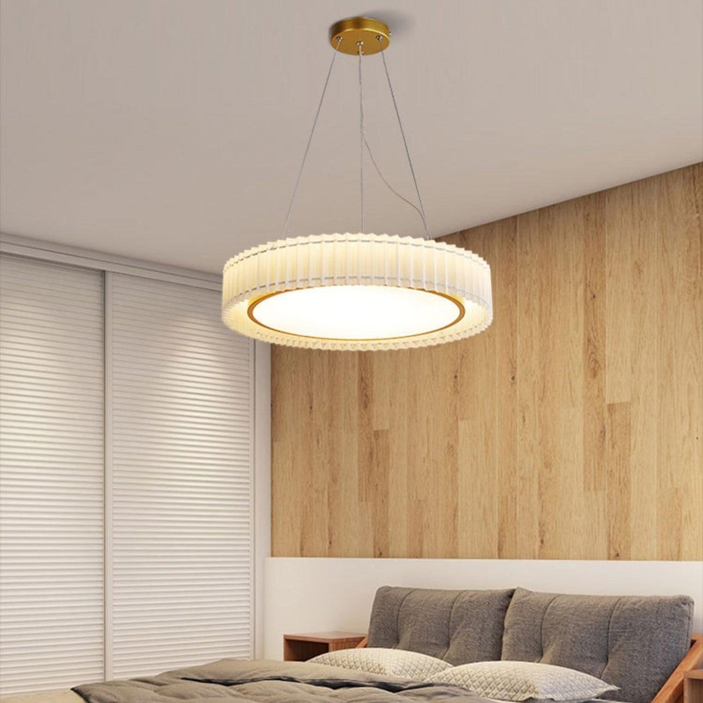Round Pleated Houselight Pendant Lamp