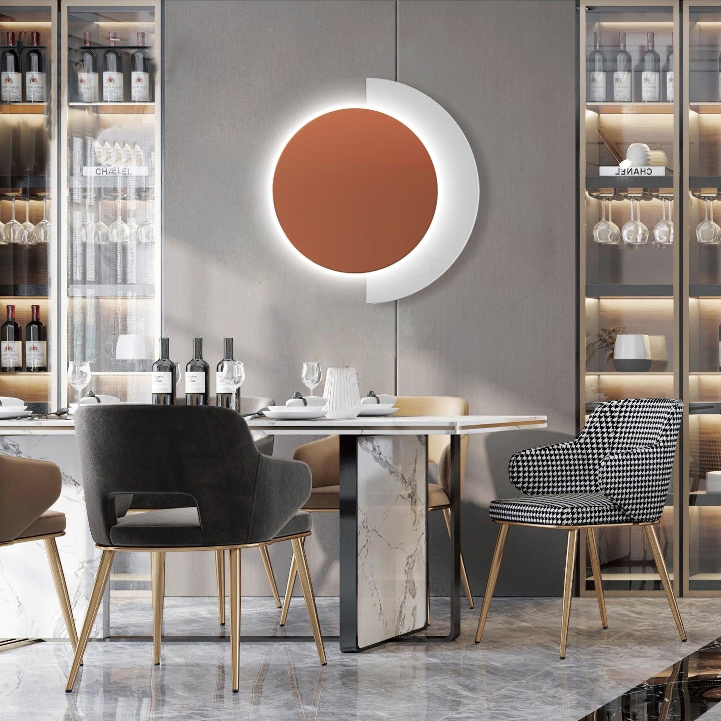 Rounded Abstract Art Lamp bracket Sconce