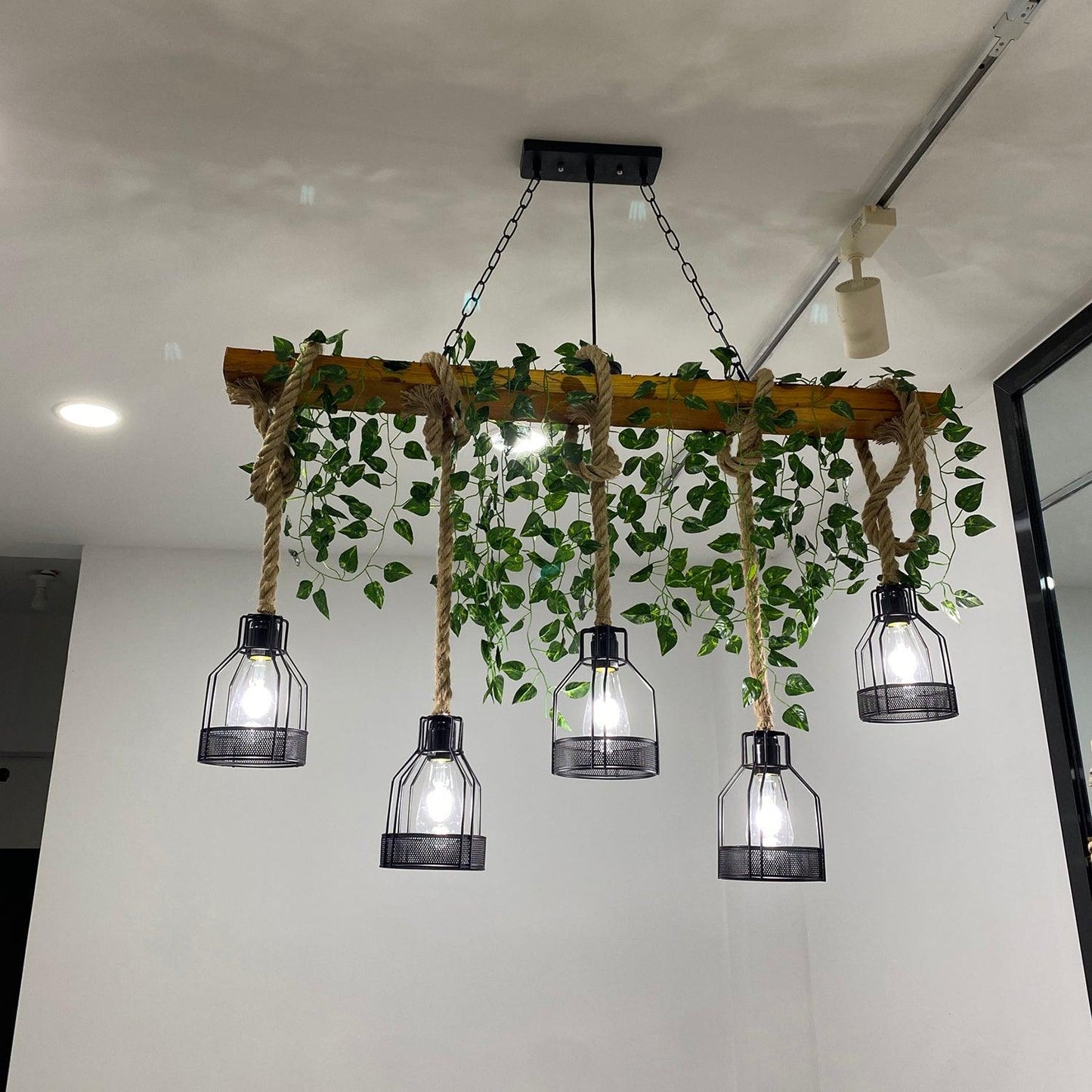 Rustic Wooden Pendant light Chandelier