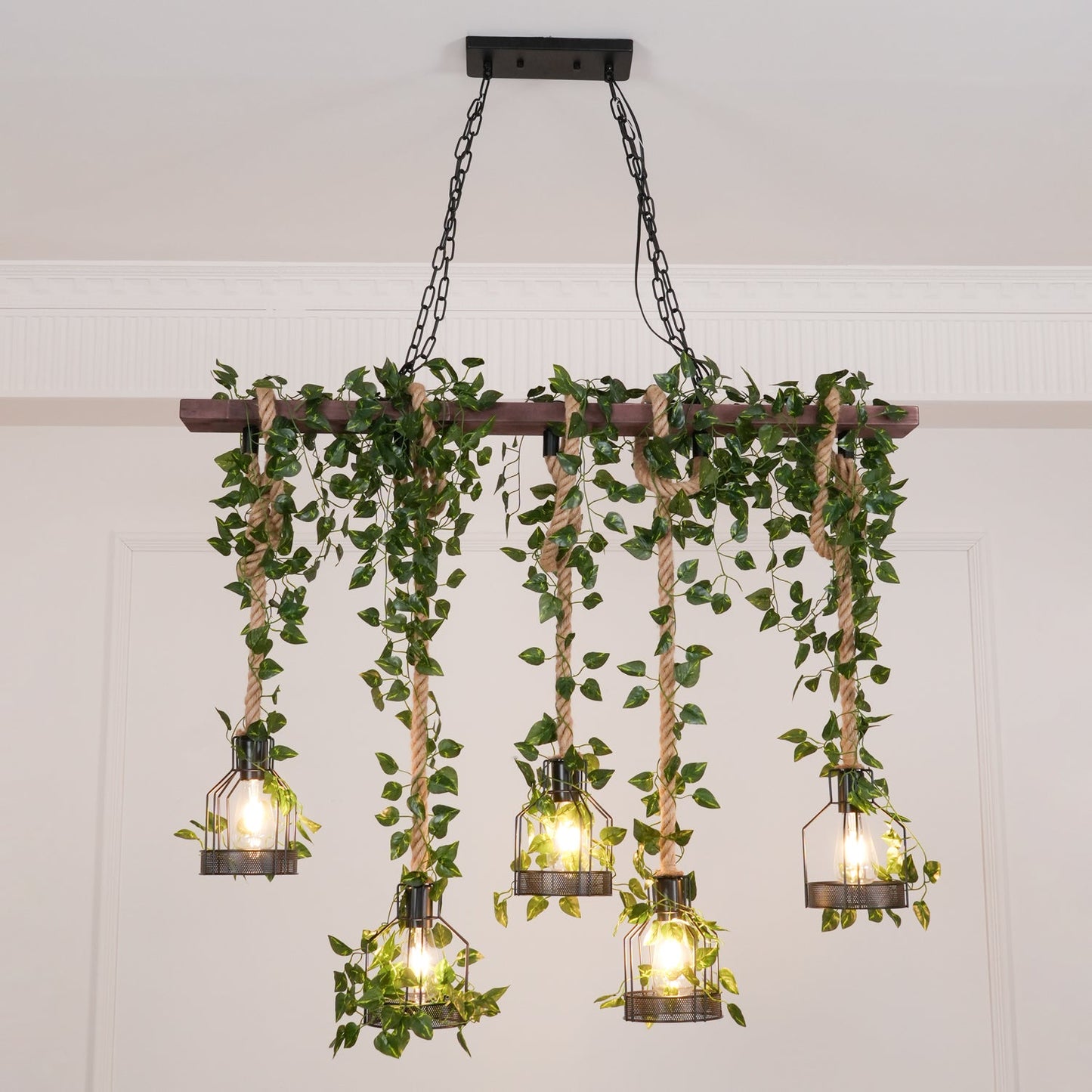 Rustic Wooden Pendant light Chandelier