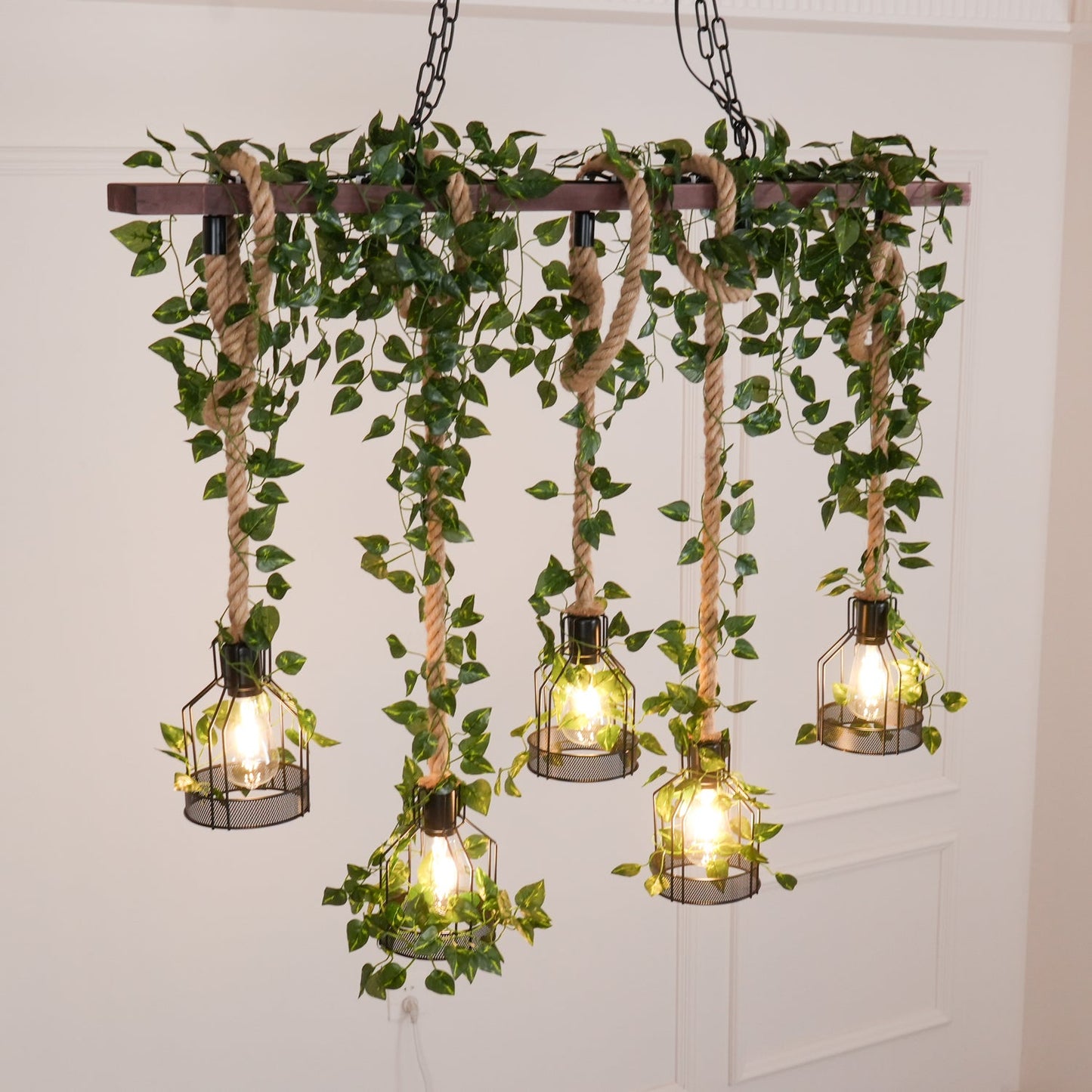Rustic Wooden Pendant light Chandelier