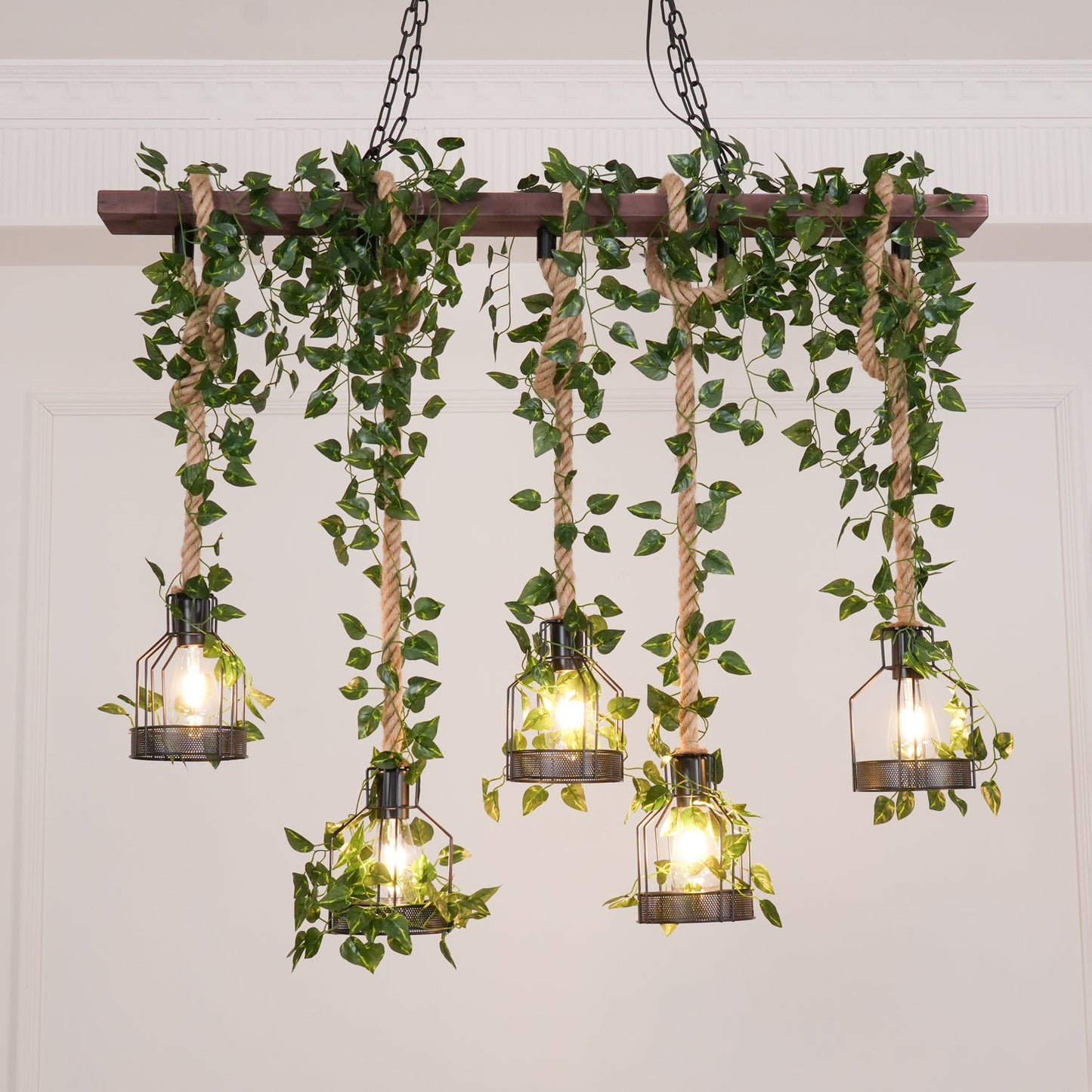 Rustic Wooden Pendant light Chandelier
