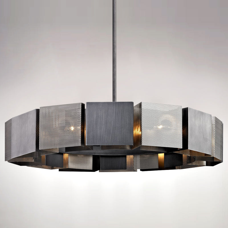Stainless Steel Industrial Modern Ring Chandelier