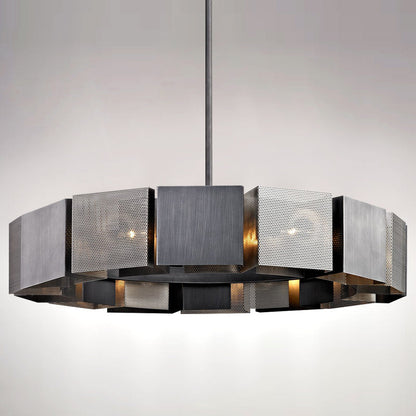 Stainless Steel Industrial Modern Ring Chandelier