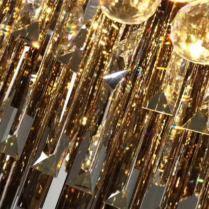 Gio Rectangular Crystal Ceiling Chandelier