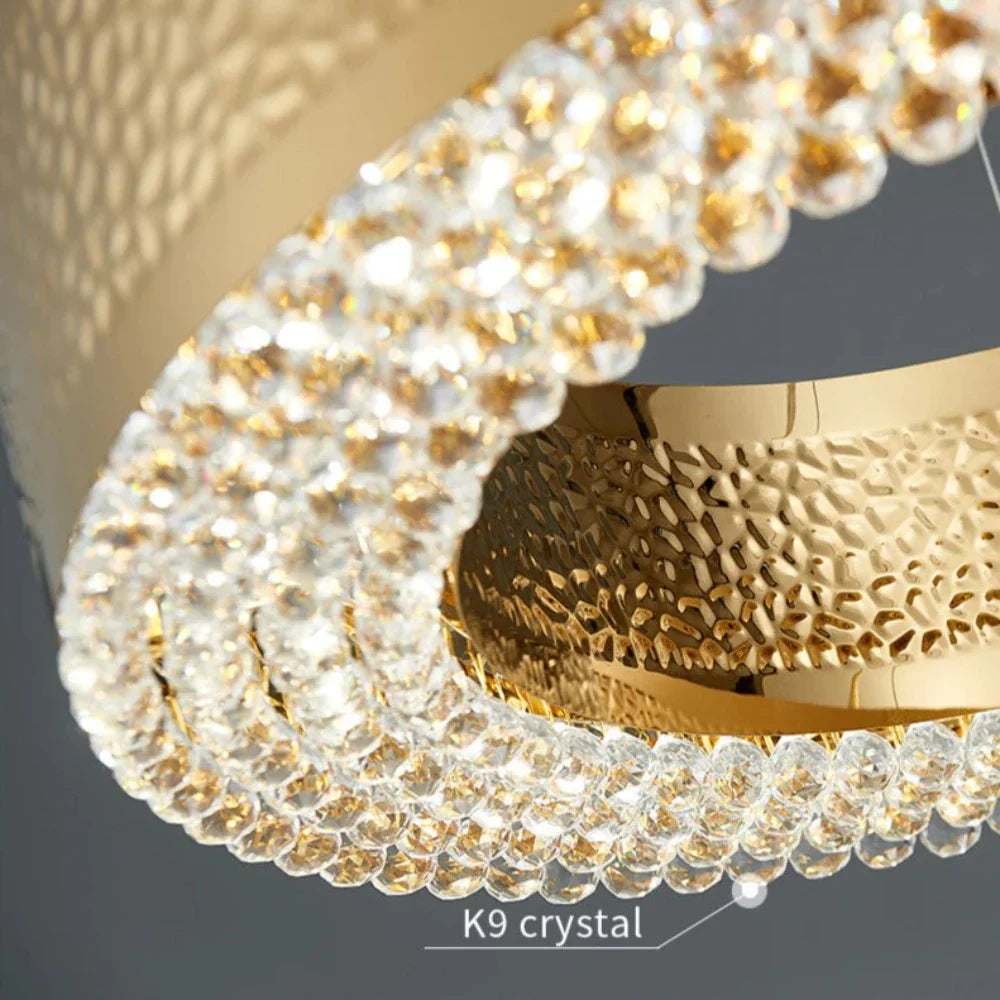 Giovanni Gold Plated Crystal Chandelier