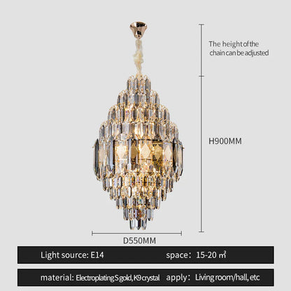 Lazzo Crystal Modern Chandelier