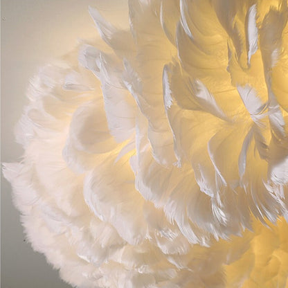 Natural Goose FeatherCeiling Light