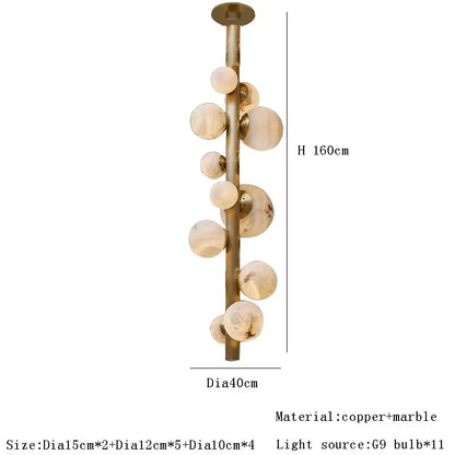 Moonshade Luxury Marble Ball Chandelier