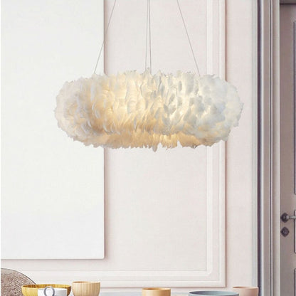 Natural Goose FeatherCeiling Light
