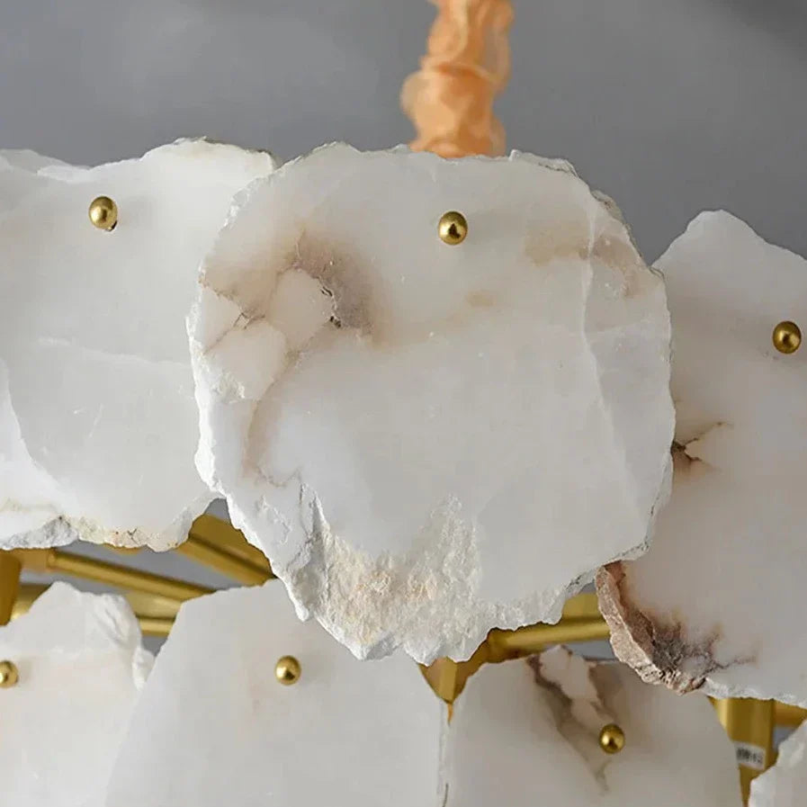 3-Tier Natural Marble Modern Chandelier