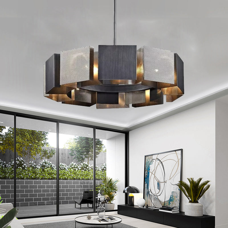 Stainless Steel Industrial Modern Ring Chandelier