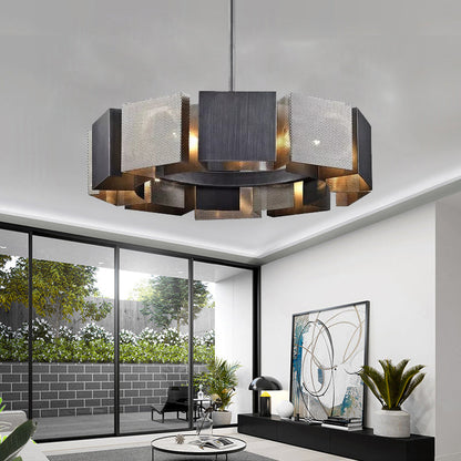 Stainless Steel Industrial Modern Ring Chandelier