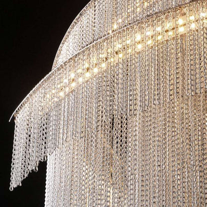 Cadena Metal Chain Tassel Entryway Chandelier
