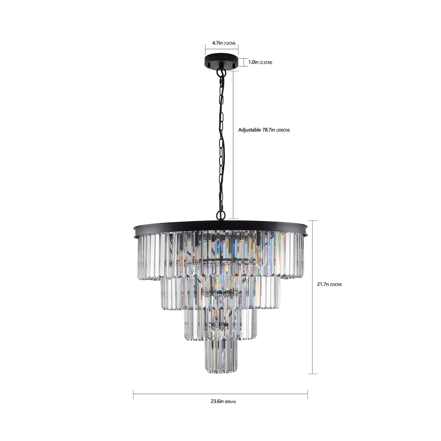 23.6" Gio Crystal Chandelier