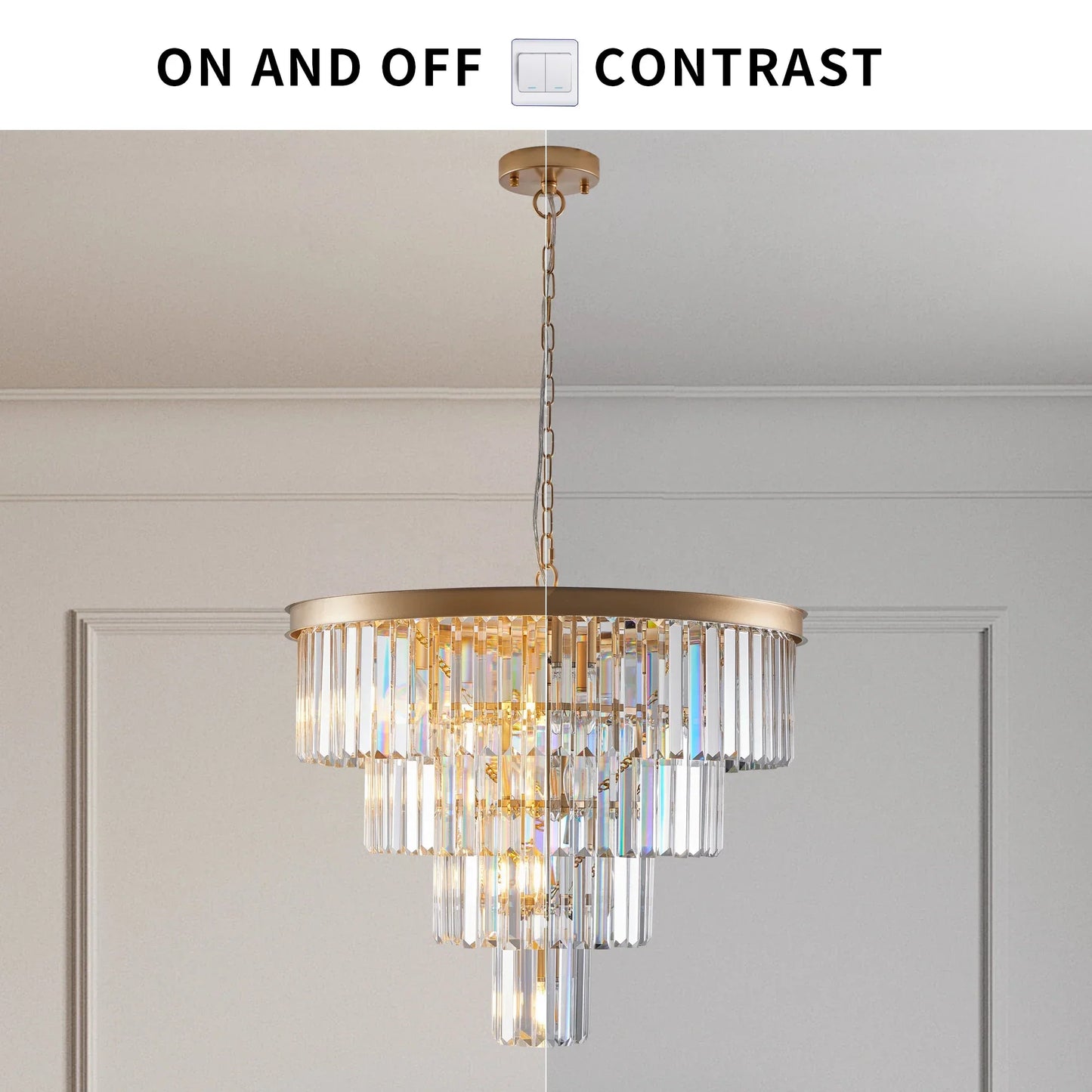 23.6" Gio Crystal Chandelier