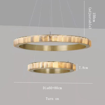 Moonshade Natural Marble Modern  Chandelier