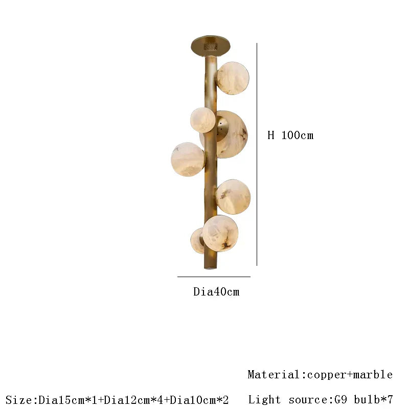 Moonshade Luxury Marble Ball Chandelier