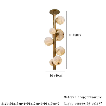 Moonshade Luxury Marble Ball Chandelier