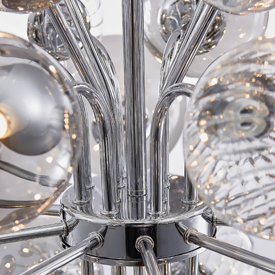18-Light Glass Modern Chandelier