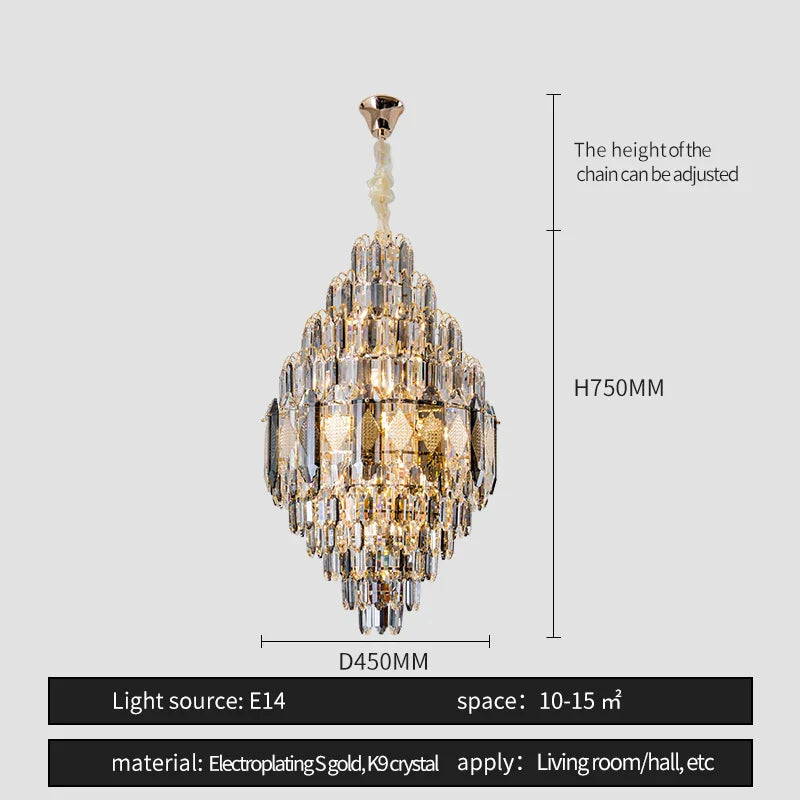 Lazzo Crystal Modern Chandelier