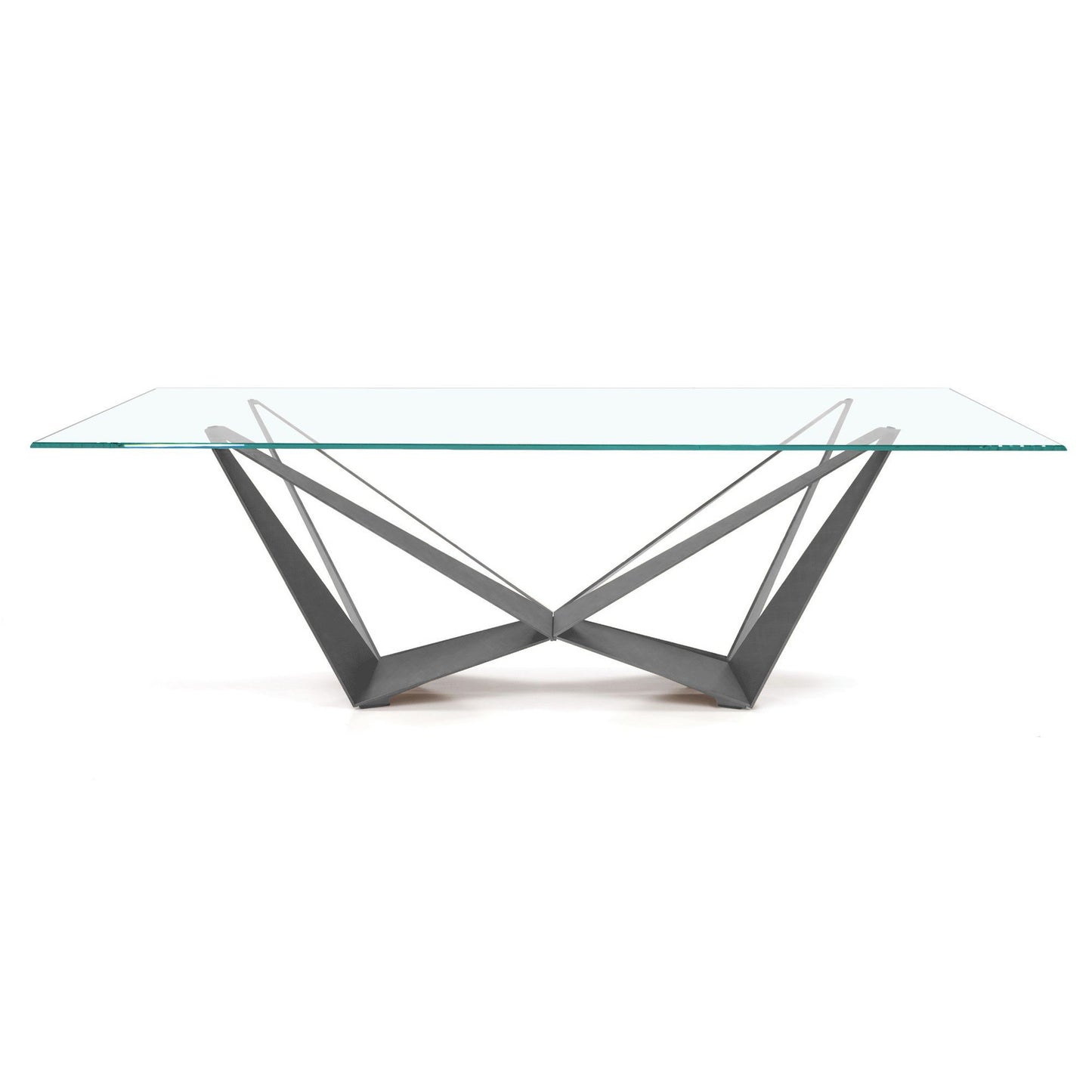 Skorpio Glass Dining Table - 118 In