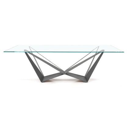 Skorpio Glass Dining Table - 118 In