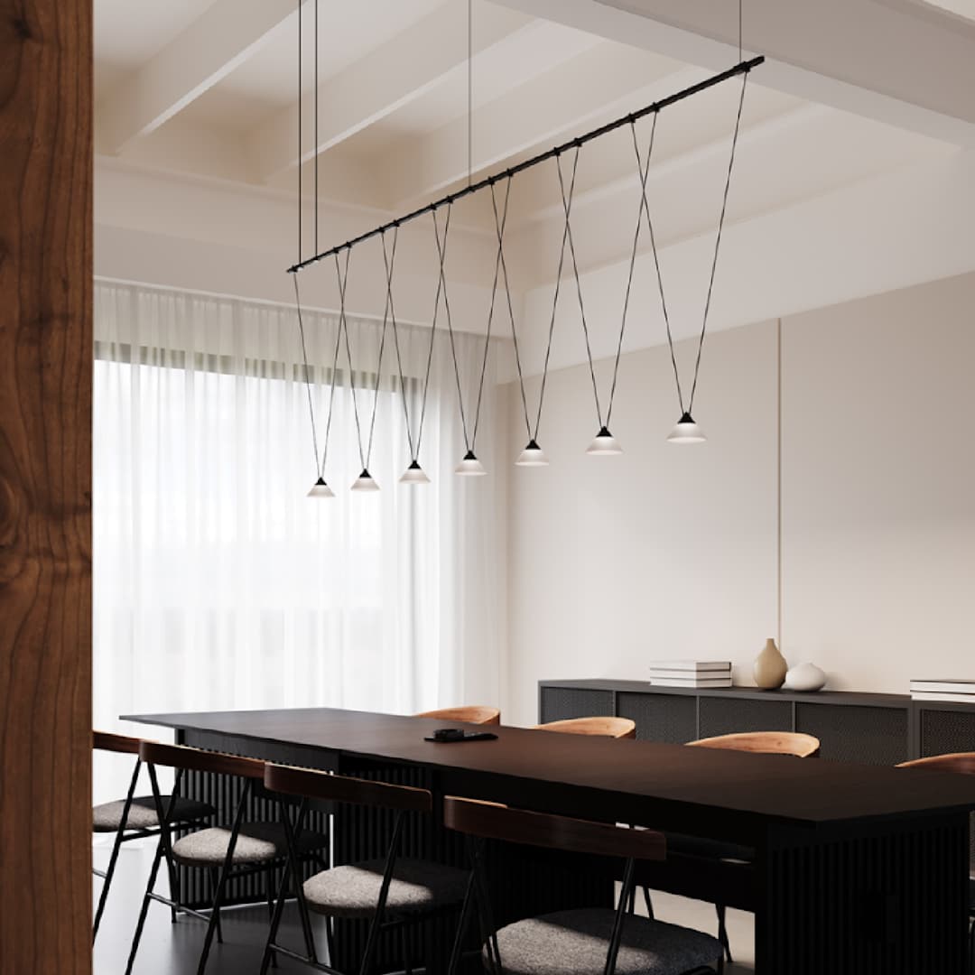 Suspenders 7 Light 97" Wide LED Suspension Multi Light Pendant