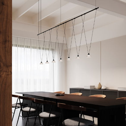 Suspenders 7 Light 97" Wide LED Suspension Multi Light Pendant