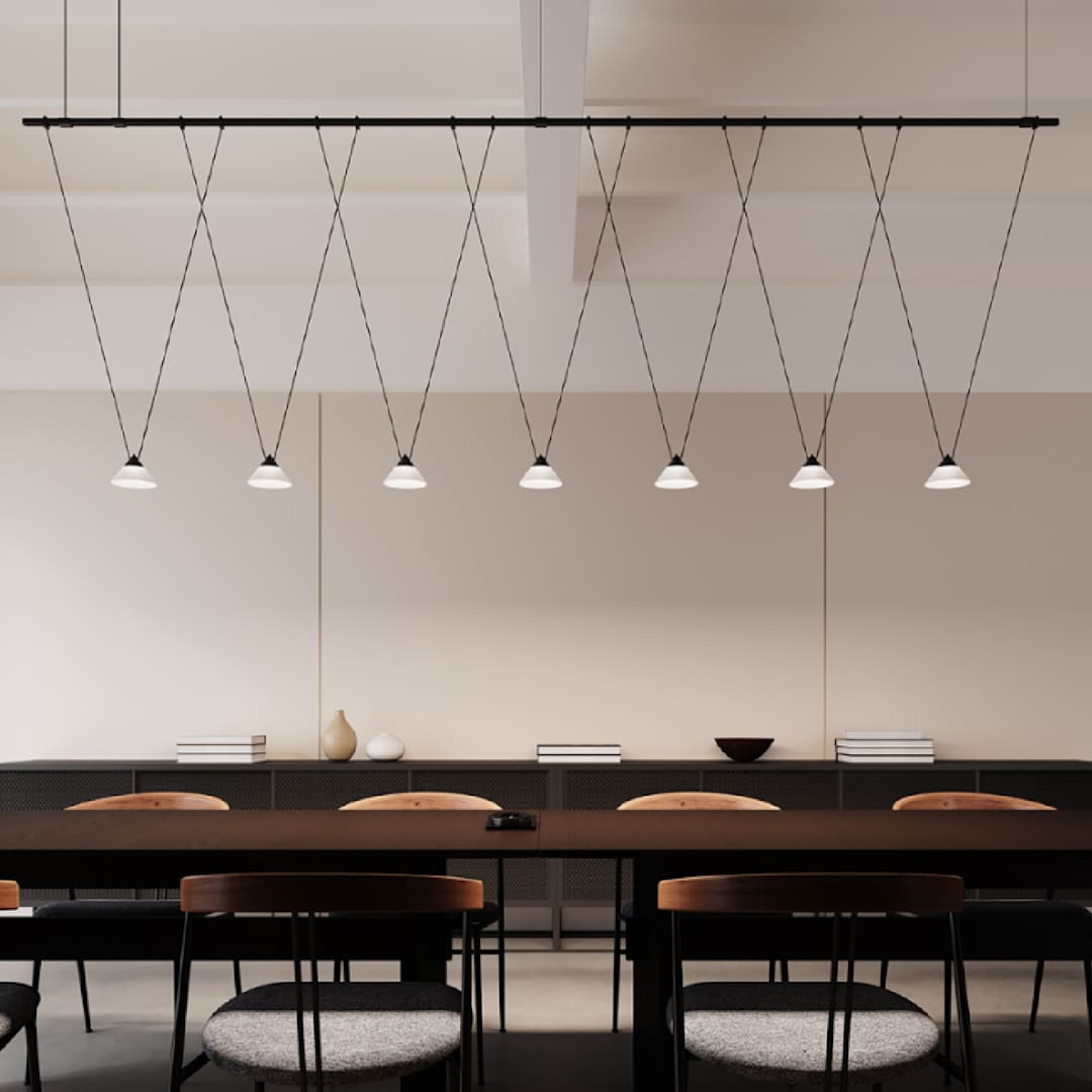 Suspenders 7 Light 97" Wide LED Suspension Multi Light Pendant