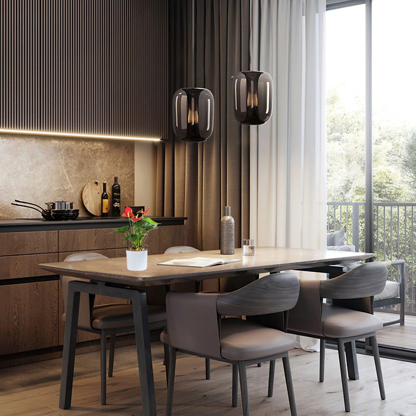 Savannah Glass Ceiling light fitting Pendant Lights