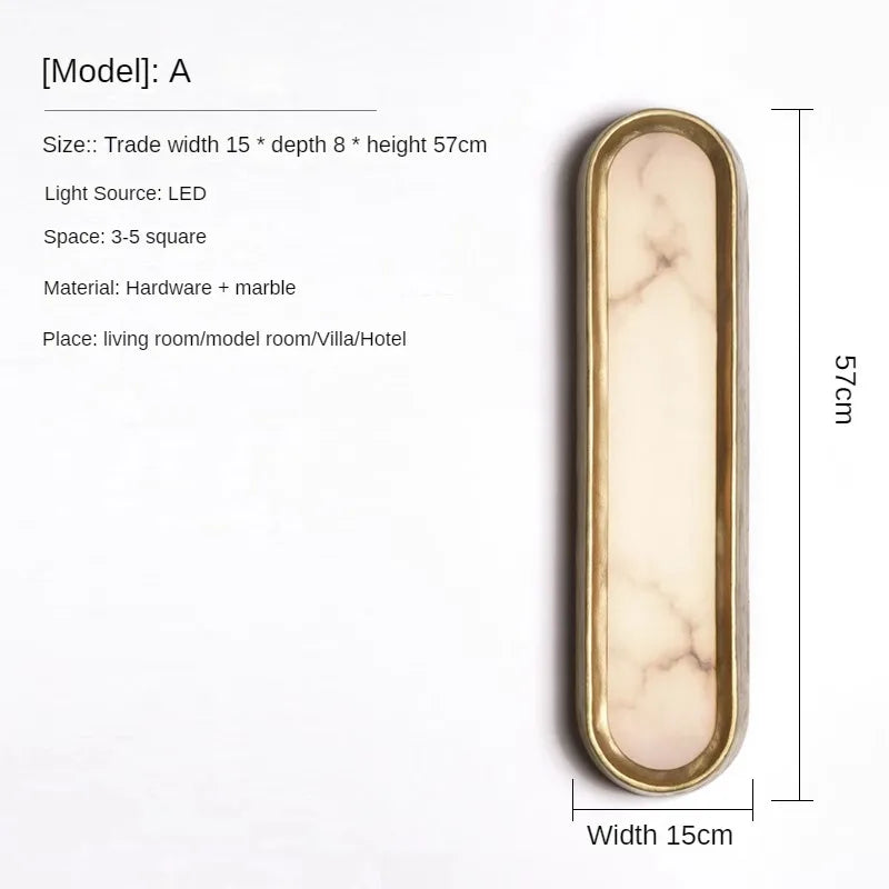 Moonshade Natural Marble LED Wall Lamp