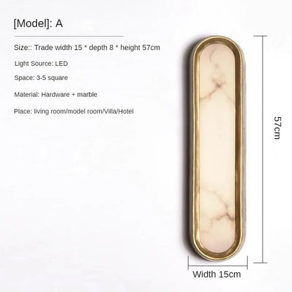 Moonshade Natural Marble LED Wall Lamp