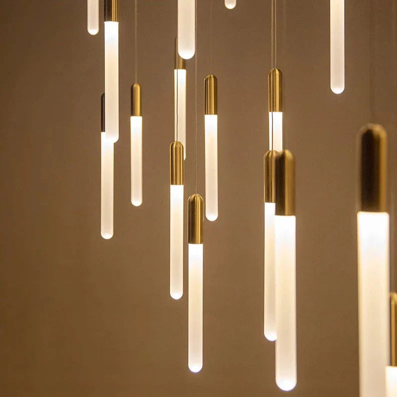 Villa Forci Duplex Staircase Foyer Chandelier, Gold