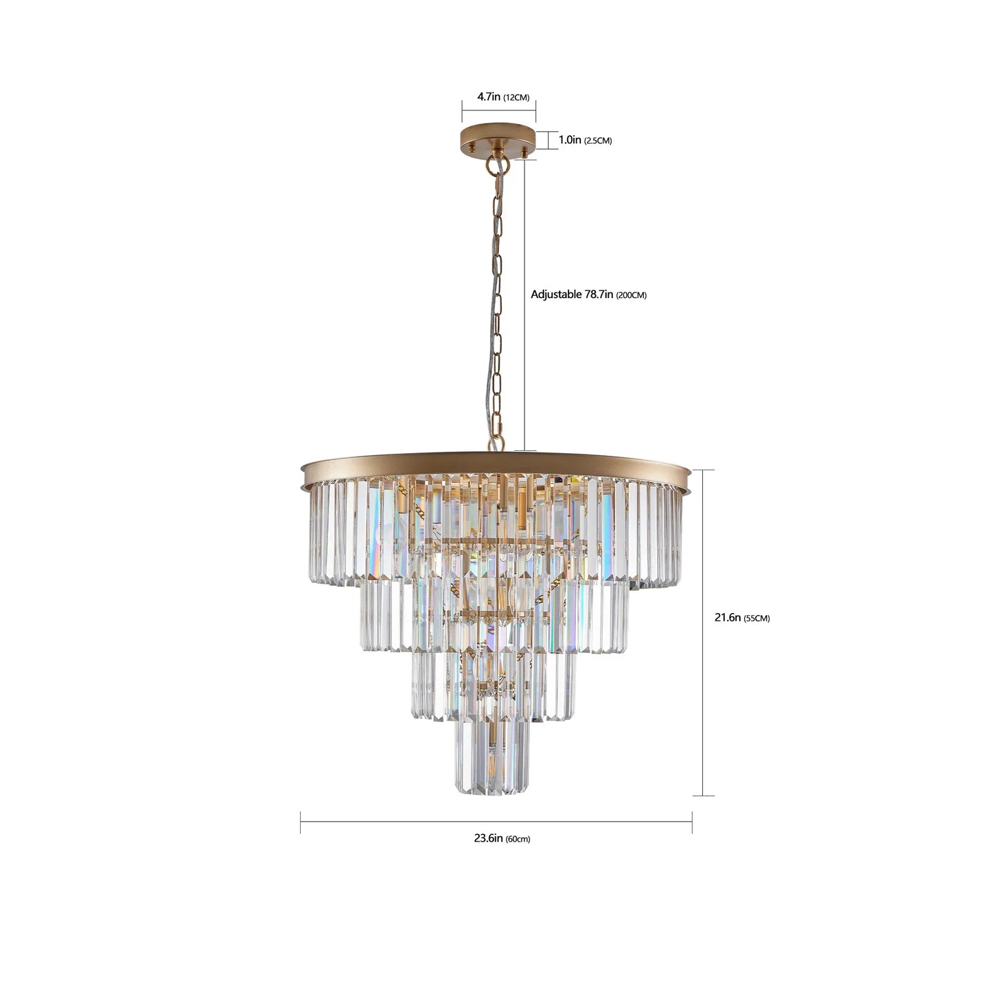 23.6" Gio Crystal Chandelier