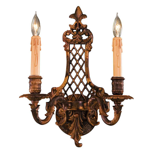 2 Light 16" Width Candle-Style Double Wall Sconce from the Metropolitan Collection