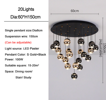 Multi Pendant Modern Foyer Chandelier