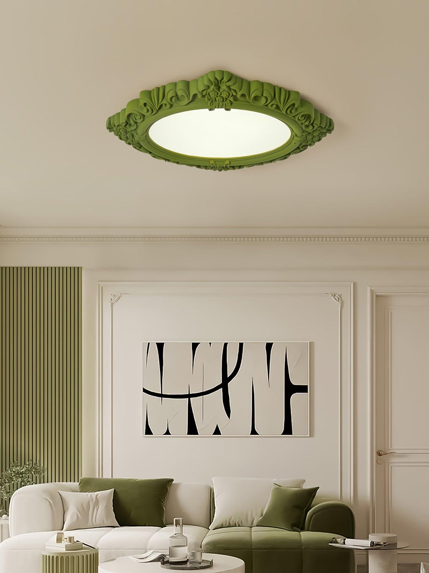 Sculpted Resin Flush mount light Ceiling Lamp