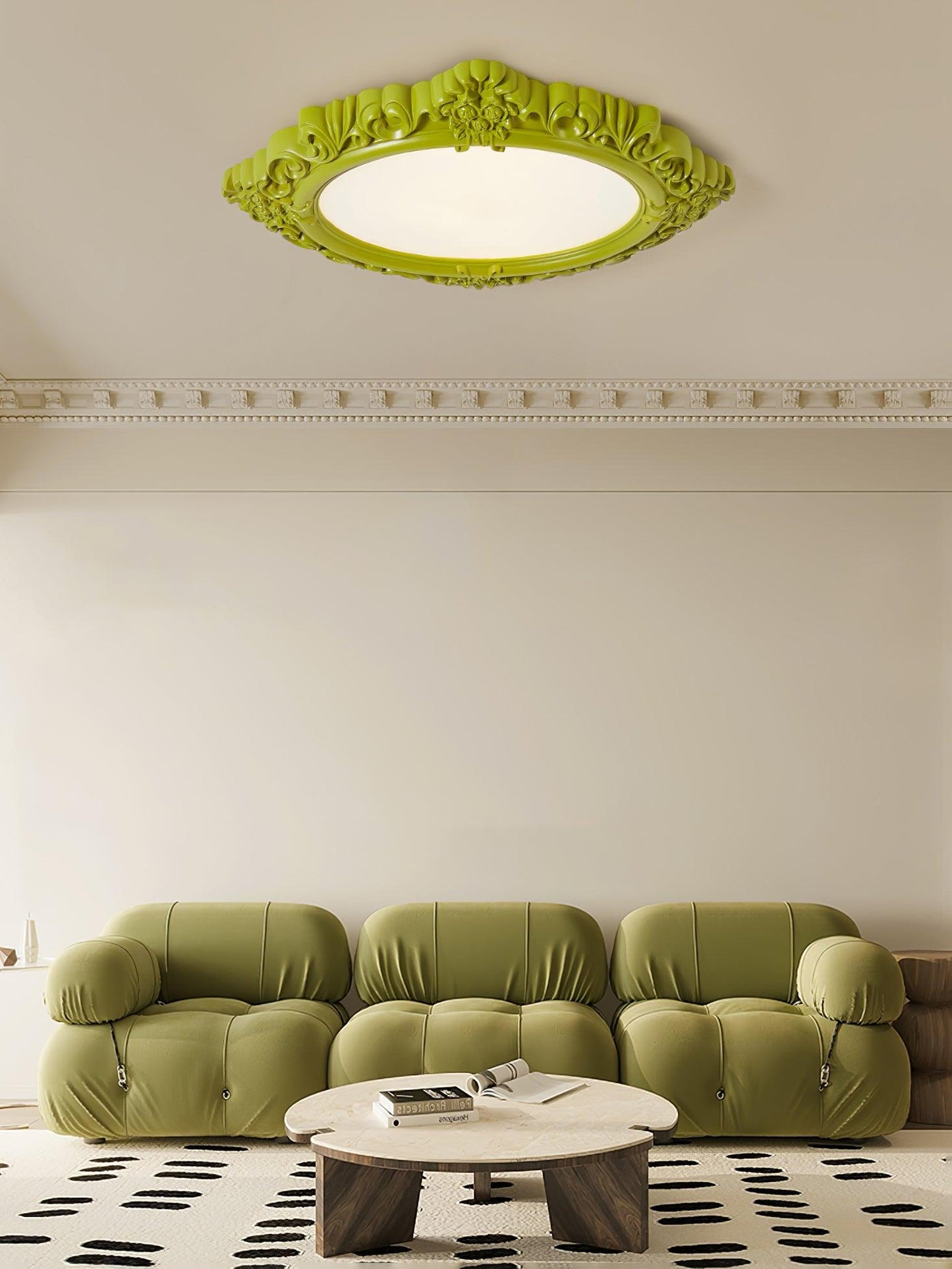 Sculpted Resin Flush mount light Ceiling Lamp