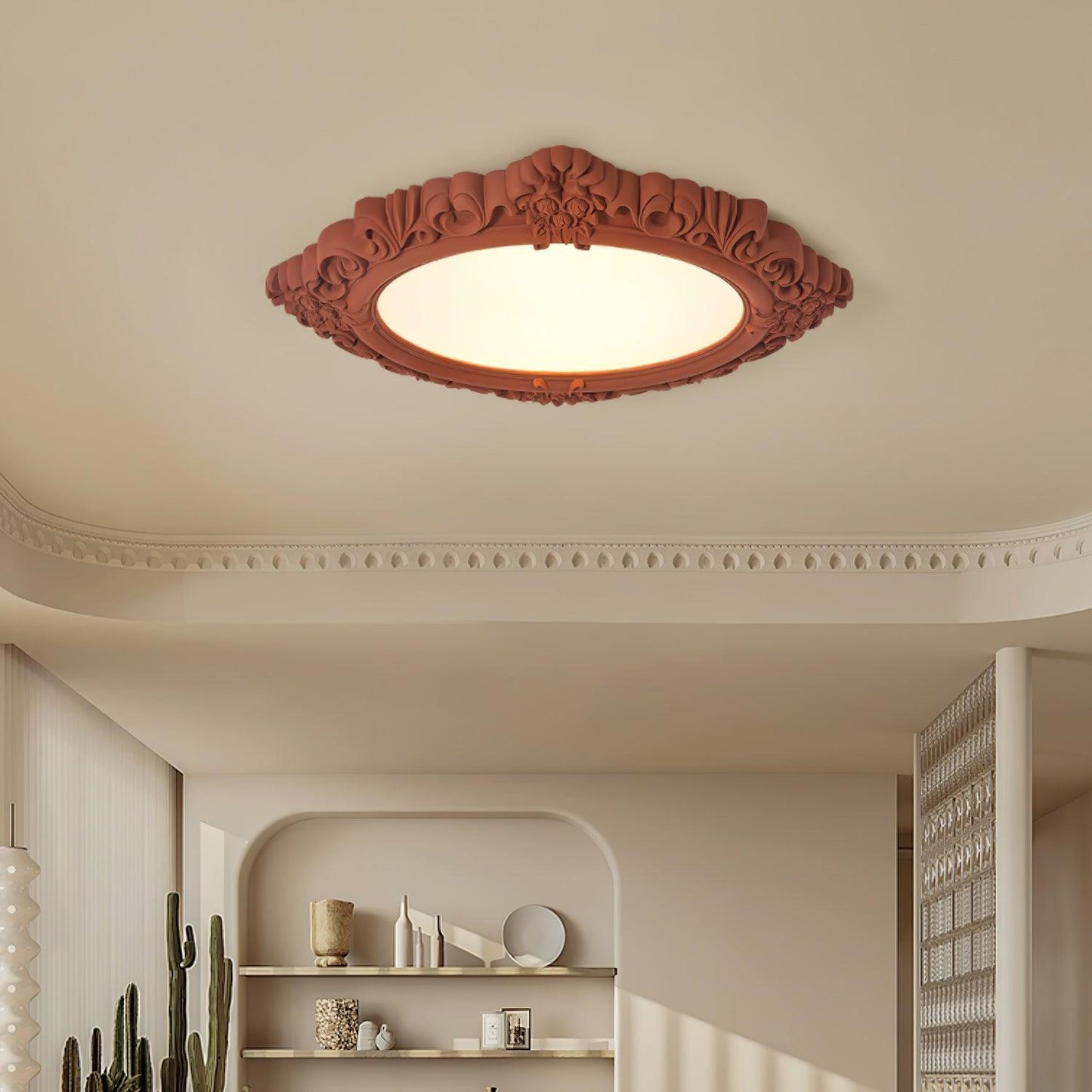 Sculpted Resin Flush mount light Ceiling Lamp