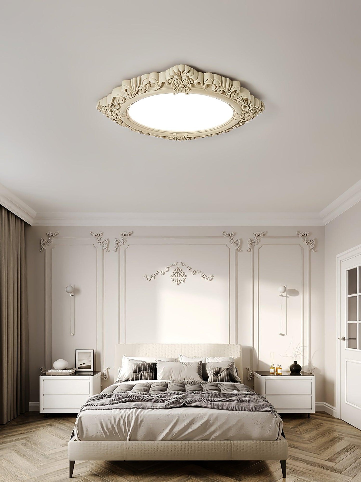 Sculpted Resin Flush mount light Ceiling Lamp