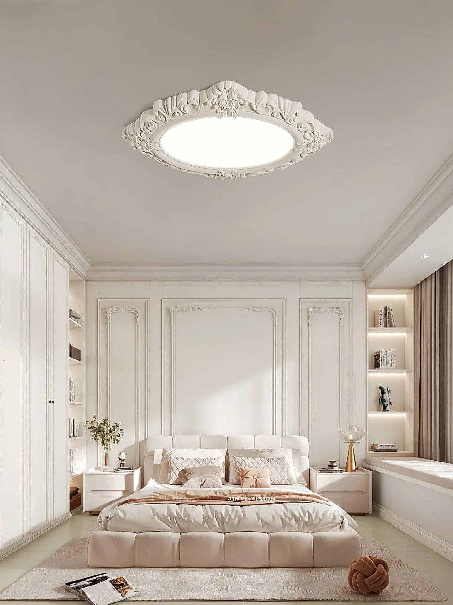 Sculpted Resin Flush mount light Ceiling Lamp