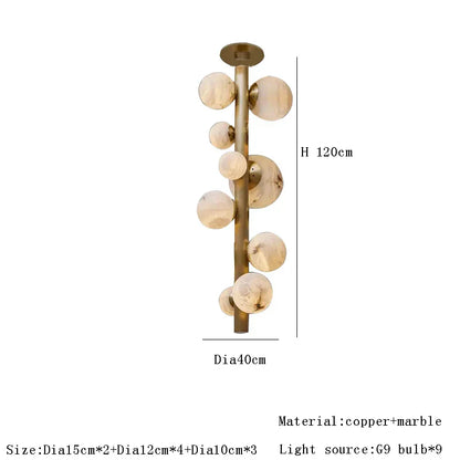 Moonshade Luxury Marble Ball Chandelier