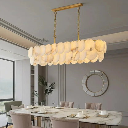 Moonshade Marble Dining Room Chandelier